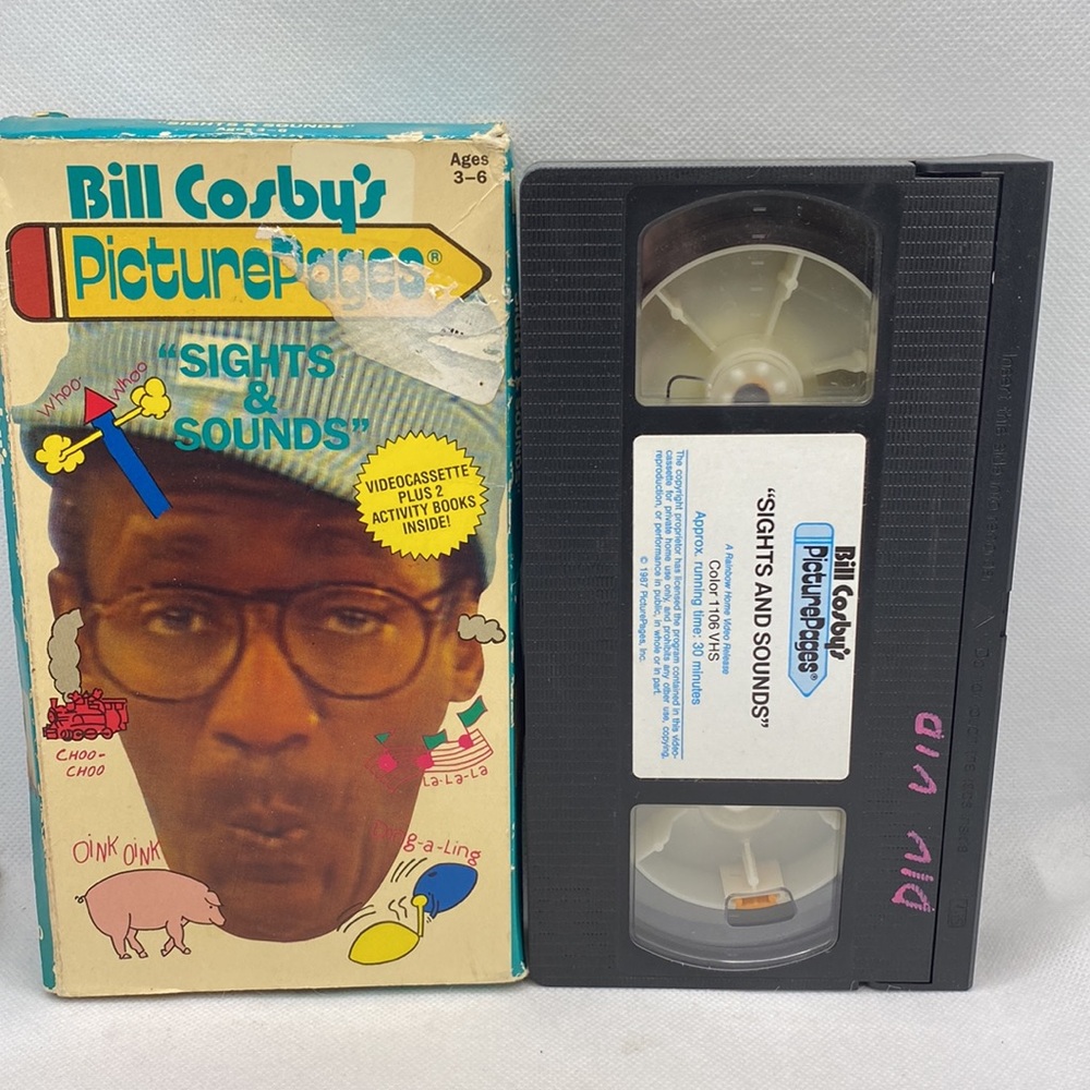 Bill Cosby’s Picture Pages: Sights & Sounds VHS Educational Ages 3-6 Vintage